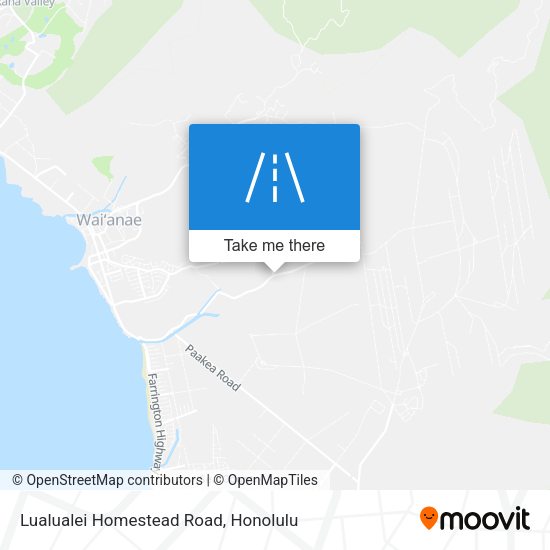 Lualualei Homestead Road map