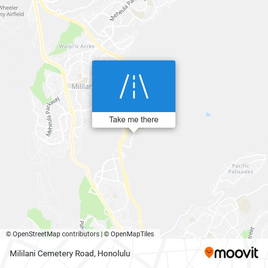 Mililani Cemetery Road map