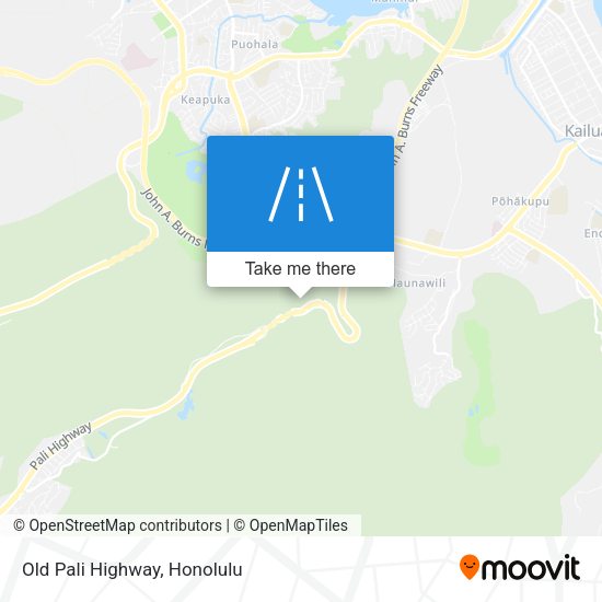 Mapa de Old Pali Highway