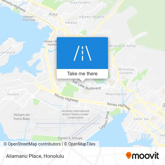 Aliamanu Place map