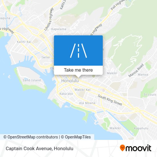 Mapa de Captain Cook Avenue