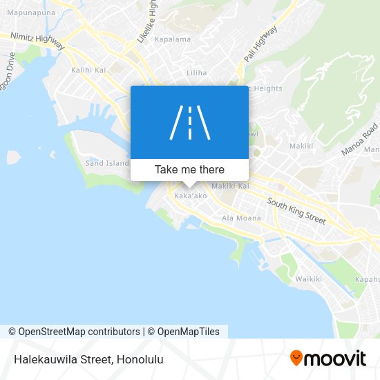 Mapa de Halekauwila Street