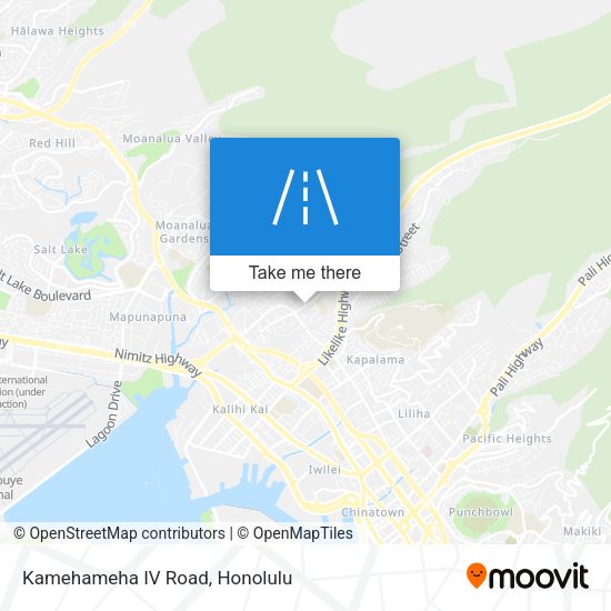Mapa de Kamehameha IV Road