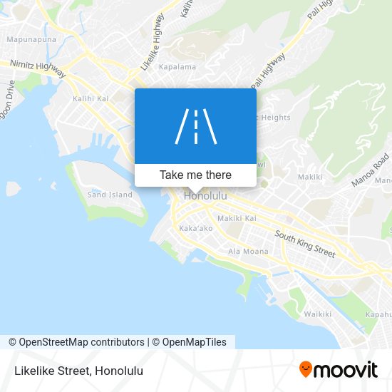Likelike Street map