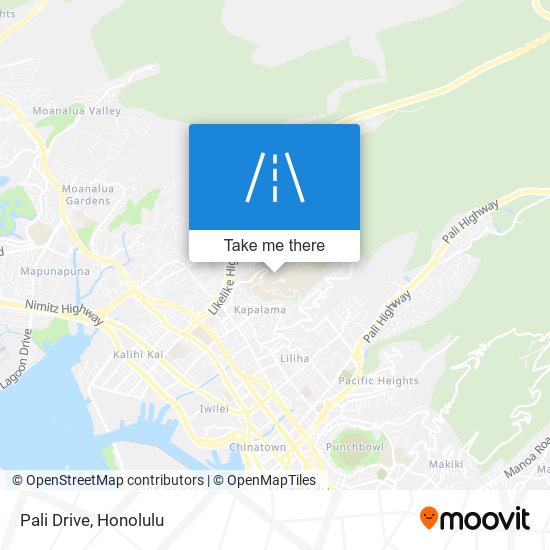 Pali Drive map