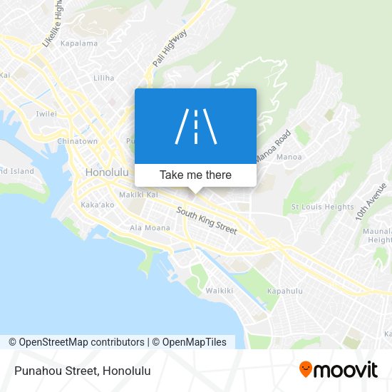 Punahou Street map