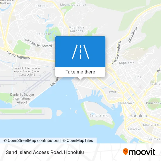 Sand Island Access Road map