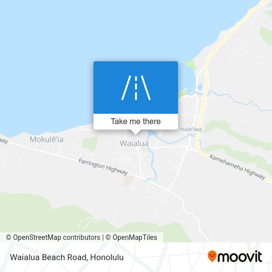 Waialua Beach Road map