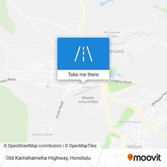 Old Kamehameha Highway map