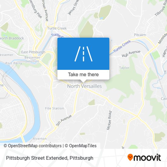 Mapa de Pittsburgh Street Extended