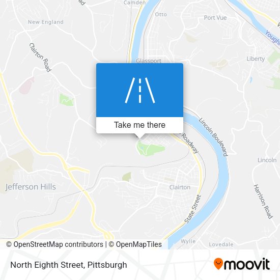 North Eighth Street map