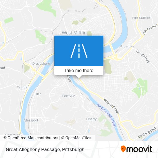 Mapa de Great Allegheny Passage