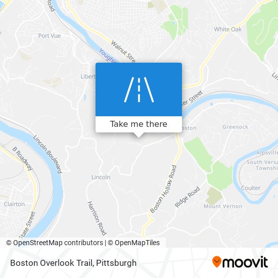 Mapa de Boston Overlook Trail