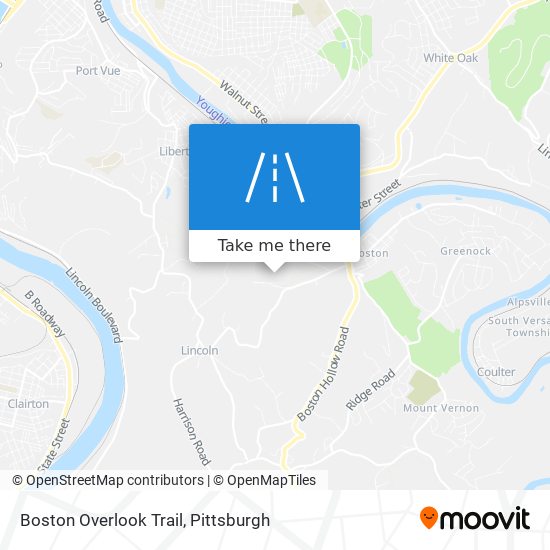 Boston Overlook Trail map