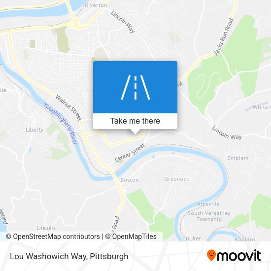 Lou Washowich Way map