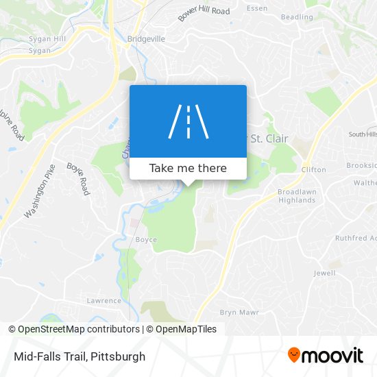 Mapa de Mid-Falls Trail