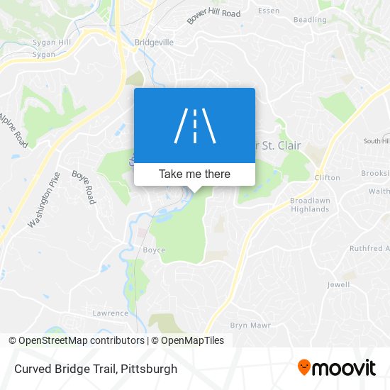 Mapa de Curved Bridge Trail