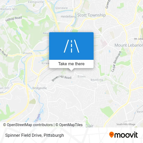 Spinner Field Drive map