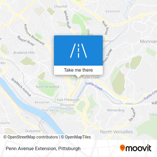 Penn Avenue Extension map
