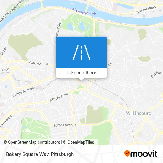 Bakery Square Way map