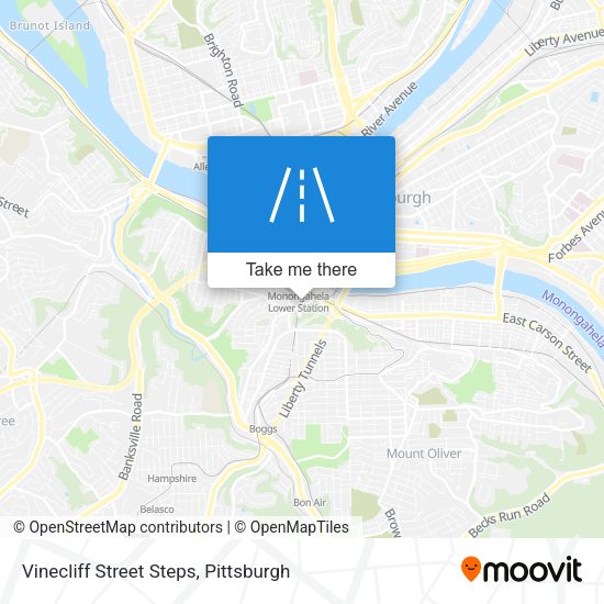 Vinecliff Street Steps map