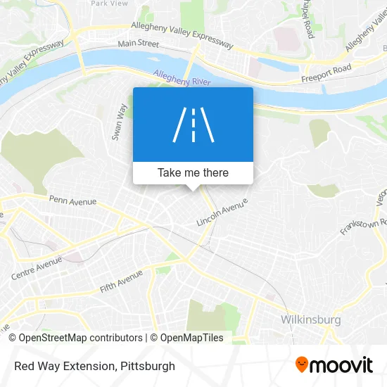 Red Way Extension map