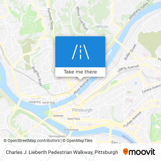 Mapa de Charles J. Lieberth Pedestrian Walkway