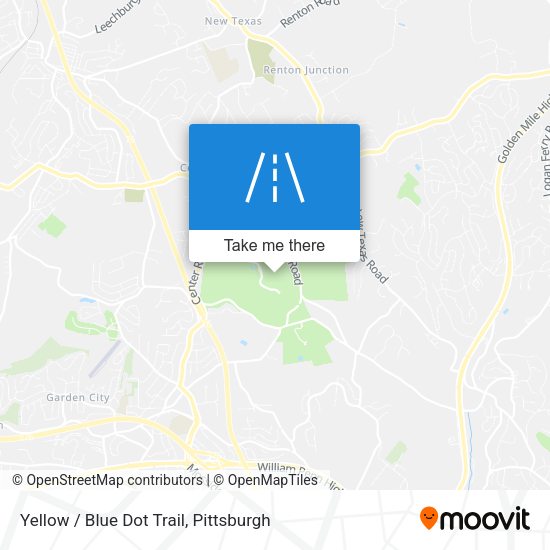 Yellow / Blue Dot Trail map