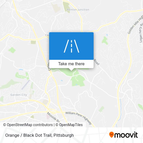 Orange / Black Dot Trail map