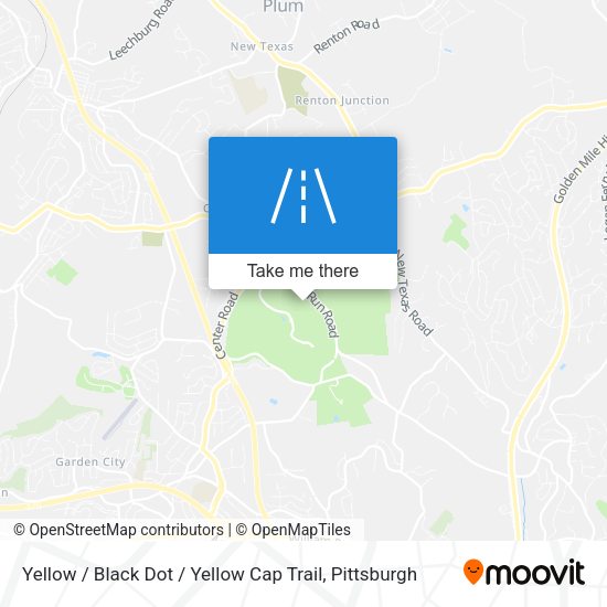 Yellow / Black Dot / Yellow Cap Trail map