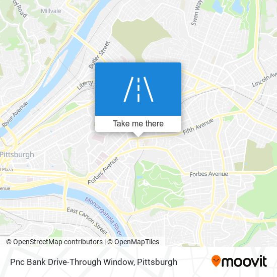 Mapa de Pnc Bank Drive-Through Window