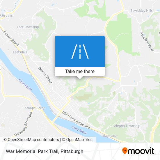 War Memorial Park Trail map