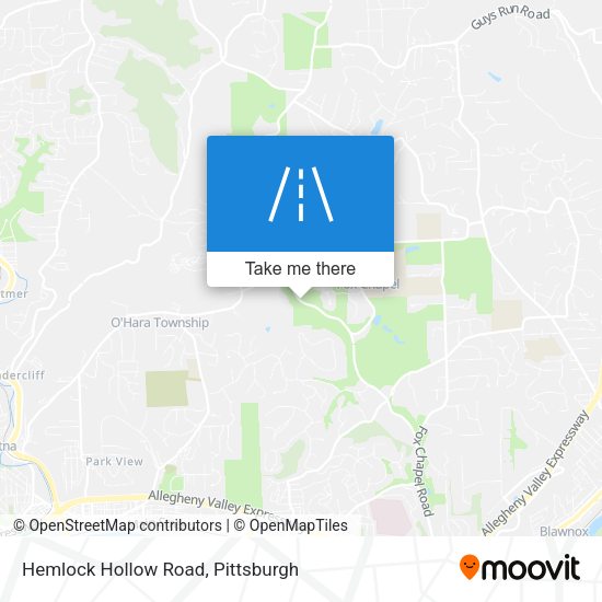 Hemlock Hollow Road map