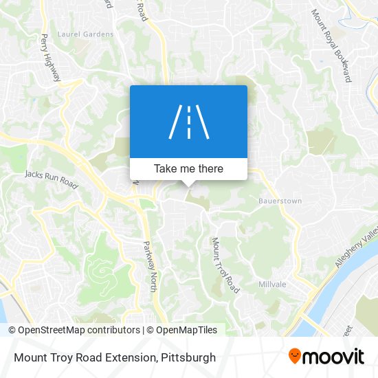 Mount Troy Road Extension map