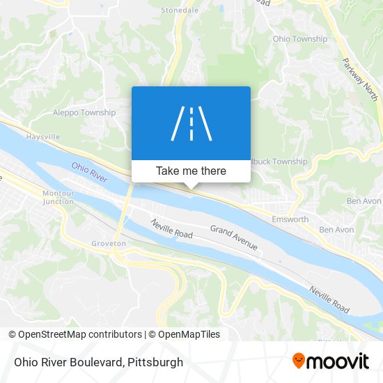 Ohio River Boulevard map