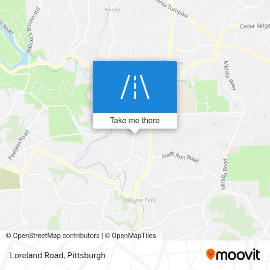 Mapa de Loreland Road