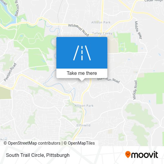 South Trail Circle map