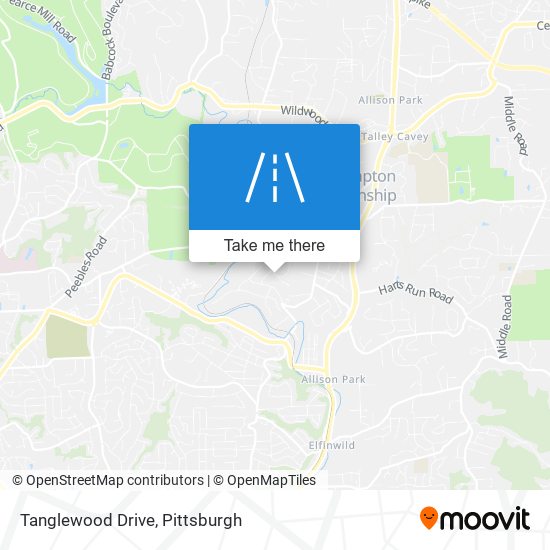 Tanglewood Drive map