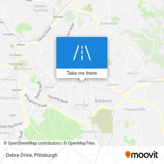 Debra Drive map