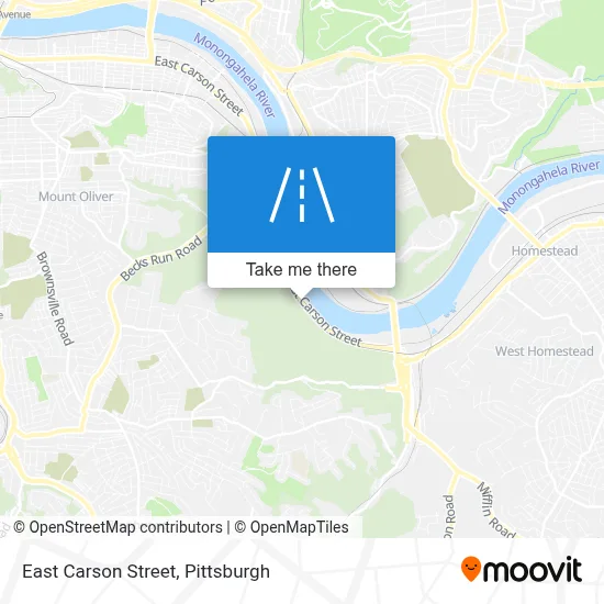 East Carson Street map