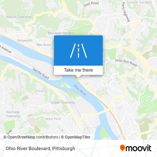 Mapa de Ohio River Boulevard