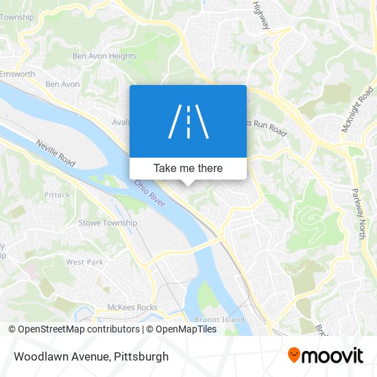 Mapa de Woodlawn Avenue