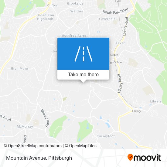 Mountain Avenue map