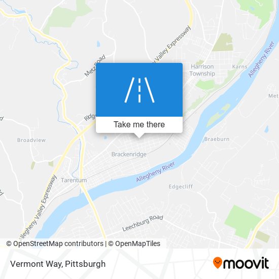 Mapa de Vermont Way