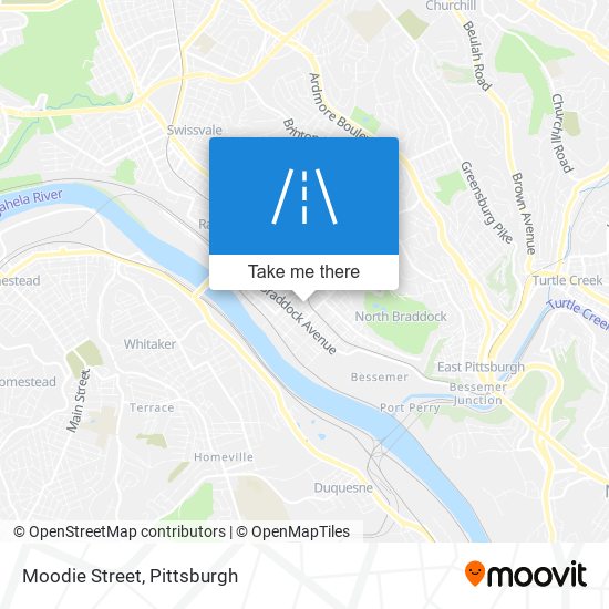Moodie Street map