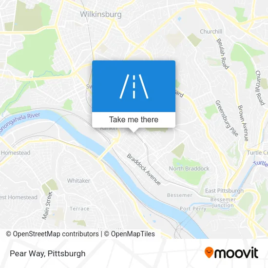 Pear Way map