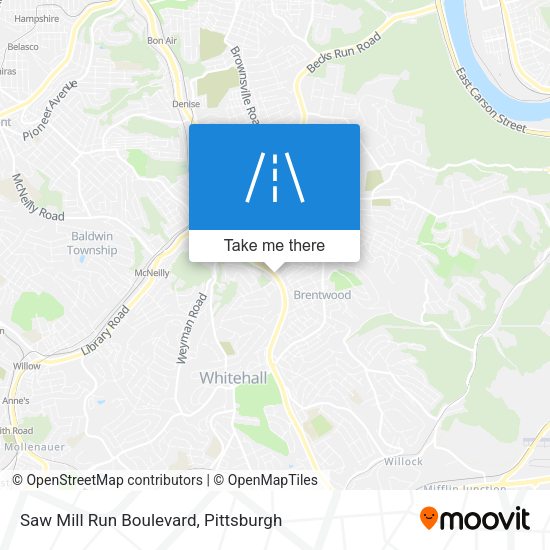 Saw Mill Run Boulevard map
