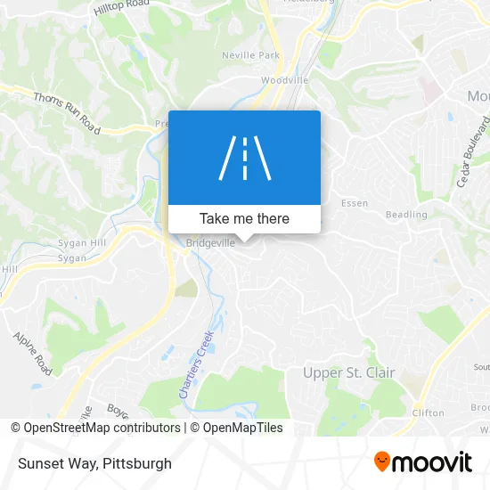 Sunset Way map