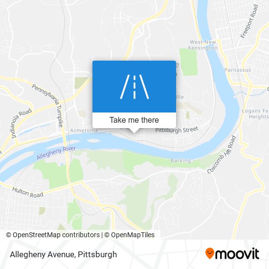 Mapa de Allegheny Avenue