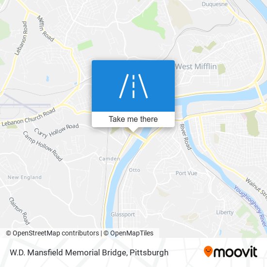 W.D. Mansfield Memorial Bridge map